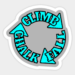 Chalk Climb Fall Repeat Sticker